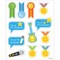 IXL 72 Ribbons and Rockstars Stickers for Kids, 6 Sheets of Incentives for Awards, Classroom Prizes, Reward Chart, Crafts, Scrapbooking, Planner, Motivational School Supplies